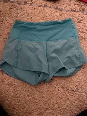 Teal Lulu lemon speed up shorts